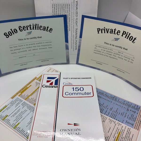 Private Pilots Certificate Etsy