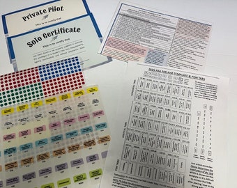All In One: 2025 Far/Aim & POH Tabs, Compatible with ASA, GLEIM, Plus Private Pilot Oral Exam Study Guide Poster, and Colorful Stickers.