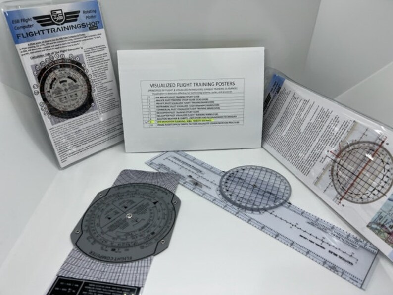 All in One: VFR Navigation Planning Set (E6B Flight Computer, Rotary ...