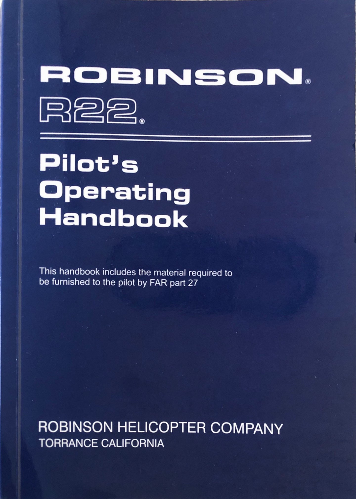 R22 Helicopter Pilot Operating Handbook POH Etsy