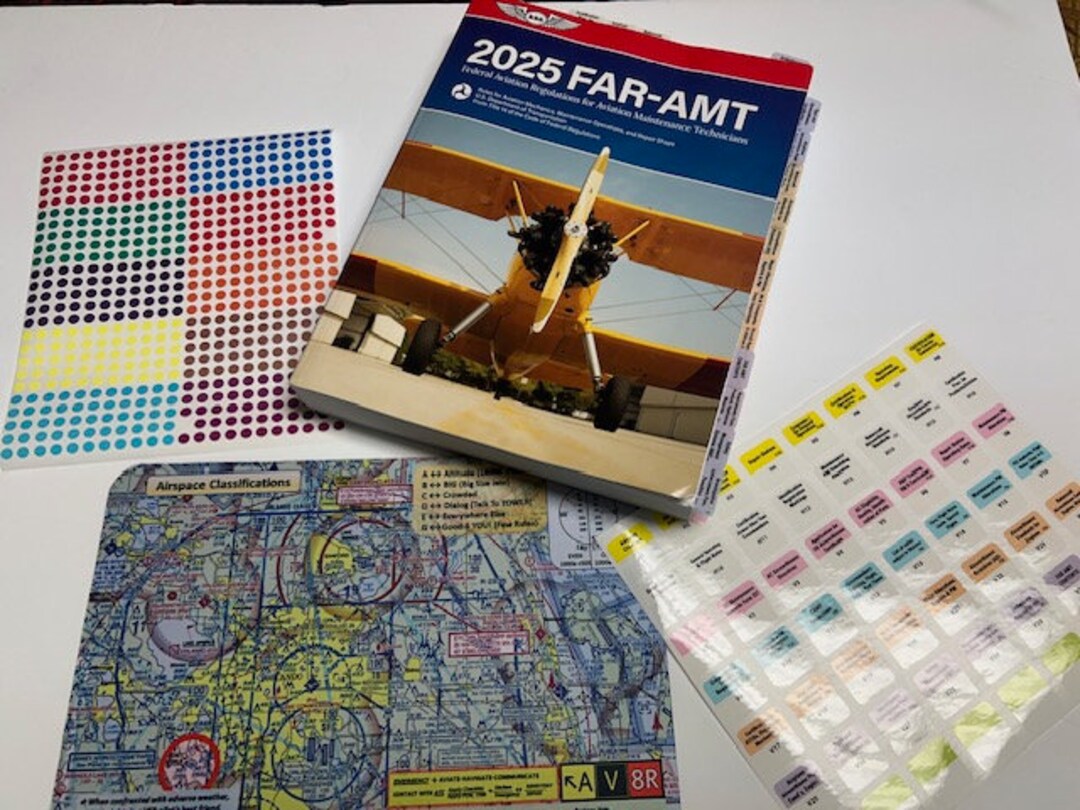 2025 Pre-tabbed ASA FAR AMT Book for Aviation Mechanics, Aviator Mouse ...