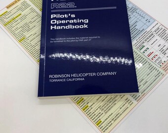 R22 Helicopter Pilot Operating Handbook (POH) with Complimentary Checklist