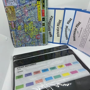 Student Pilot  Aviator Lifetime File Holder with Tabs and Complimentary Gifts.