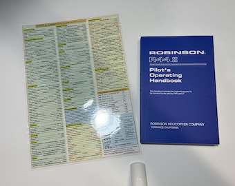 Robinson 44 Helicopter POH & Extended Quick Reference Checklist (QRC), All In One