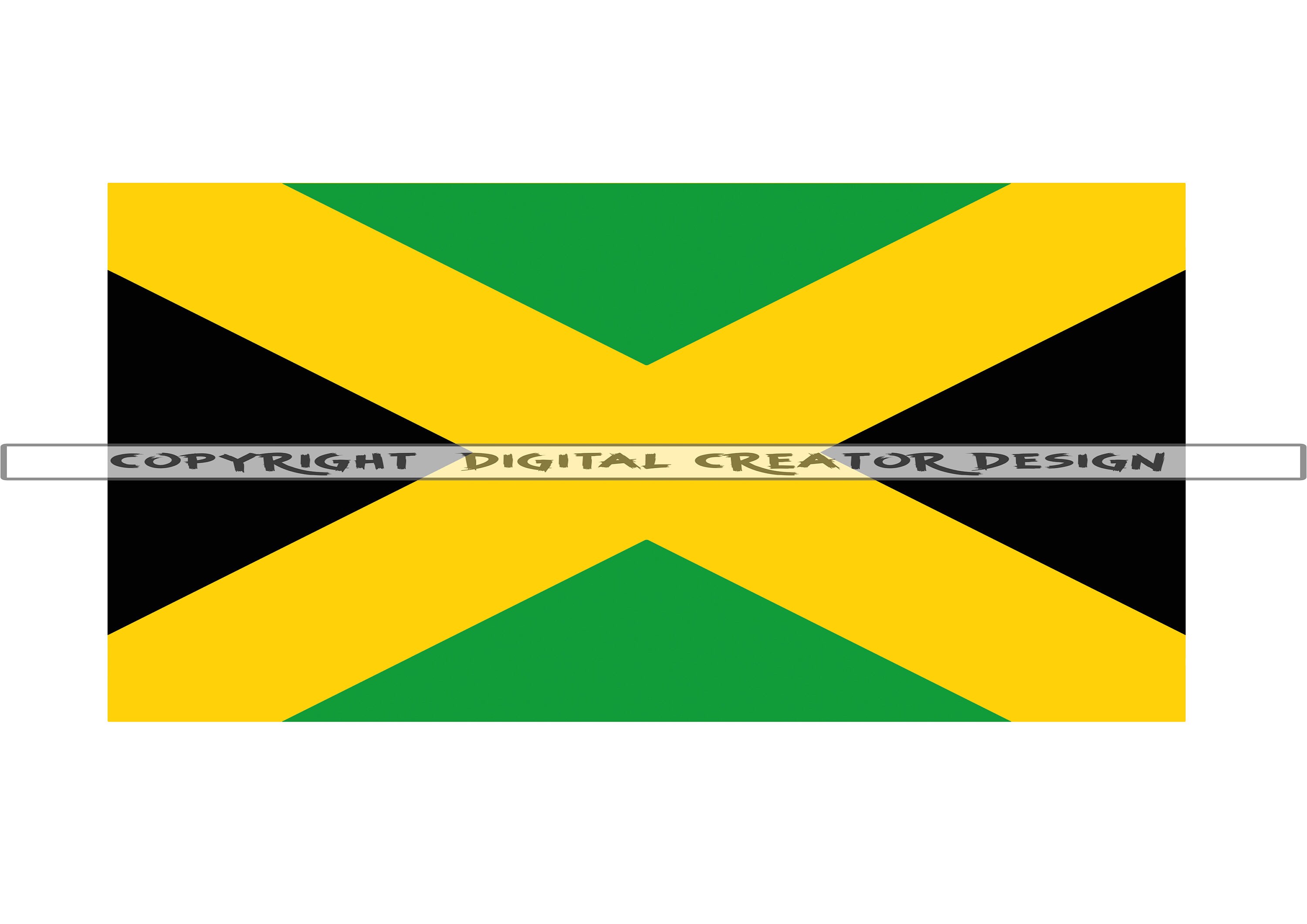 Jamaica National Flag SVG Jamaica SVG Jamaica Clipart | Etsy