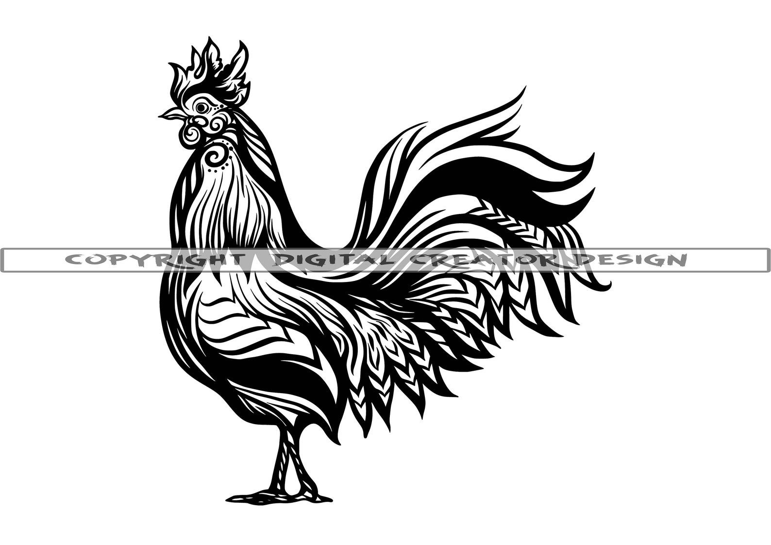 Rooster 4 SVG Crowing Rooster SVG Farm SVG Rooster | Etsy