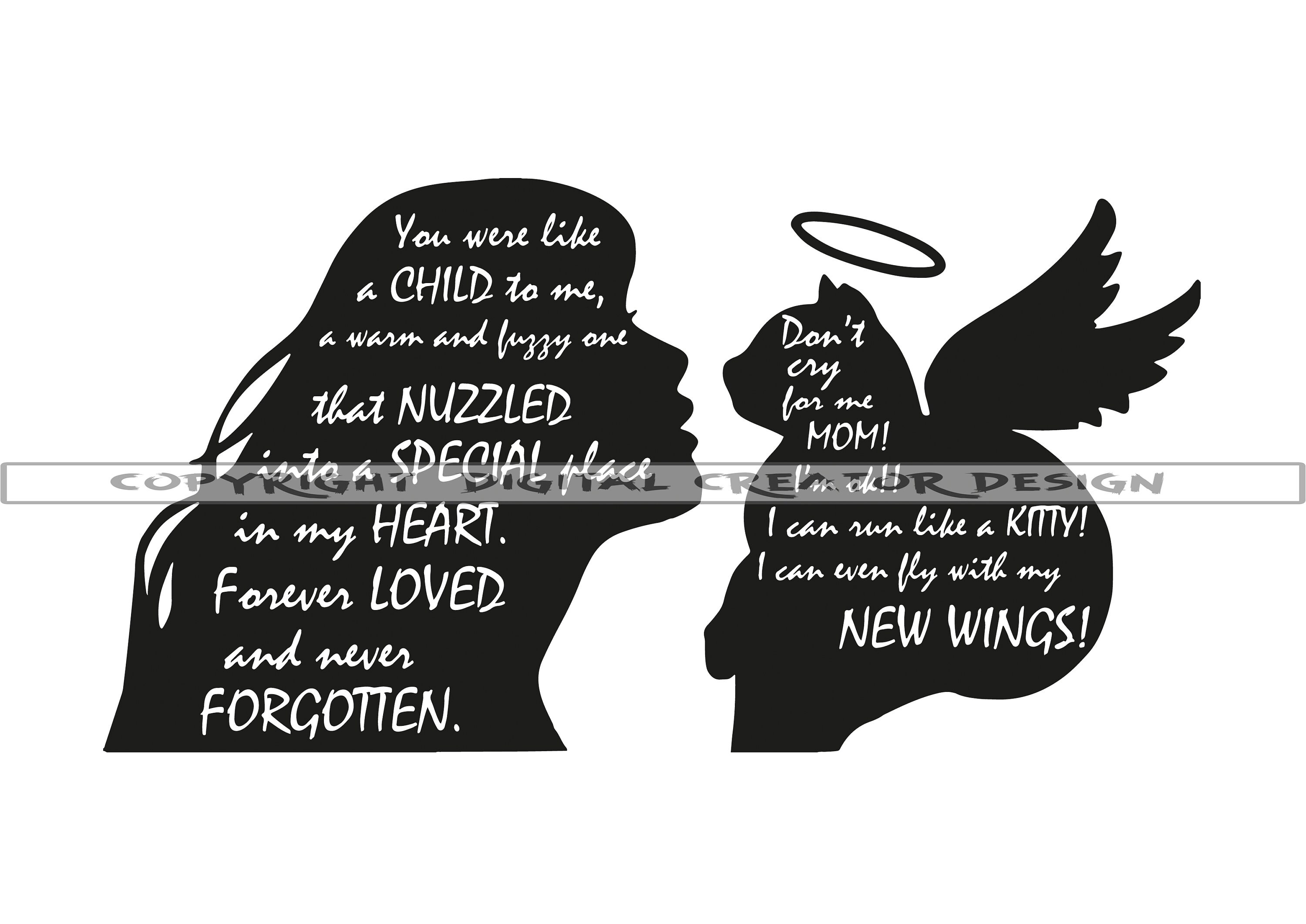 Pet Cat Memorial SVG Cat Mom SVG Cat Loss SVG Cat Svg Pet Etsy