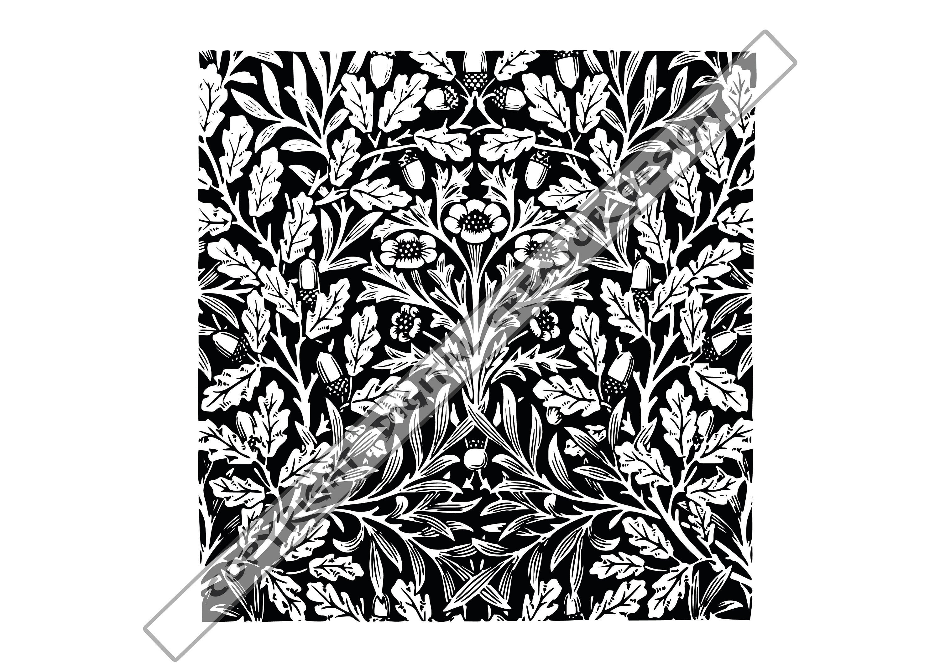 Damask Floral Pattern SVG Damask SVG Seamless pattern | Etsy