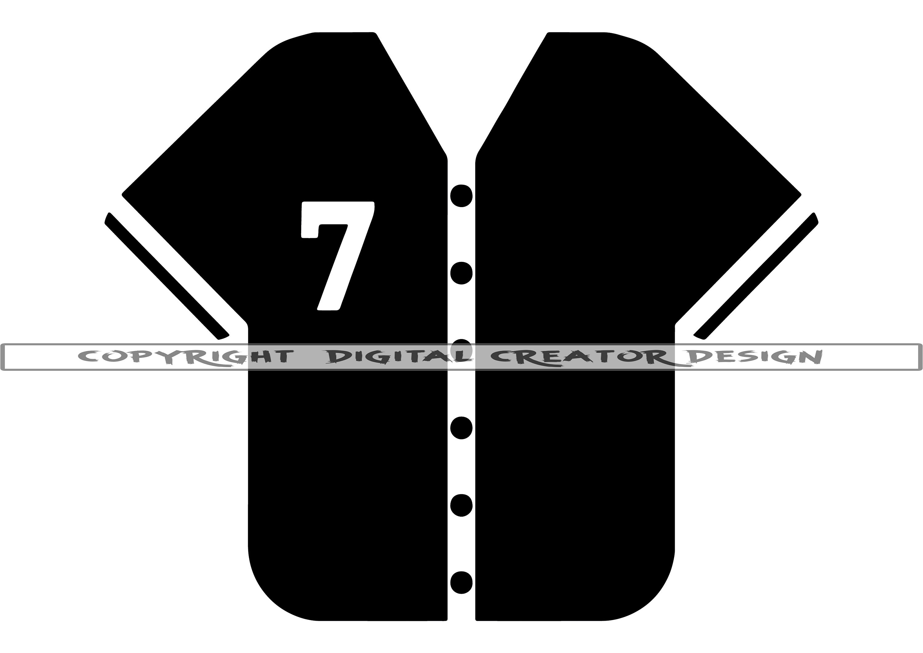 Baseball Jersey Outline SVG TShirt SVG Sports Jersey Etsy