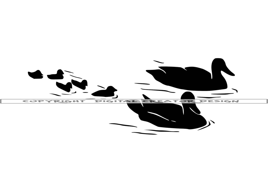 Download Mama Duck with Babies 2 SVG Mama Duck SVG Baby Duck SVG | Etsy