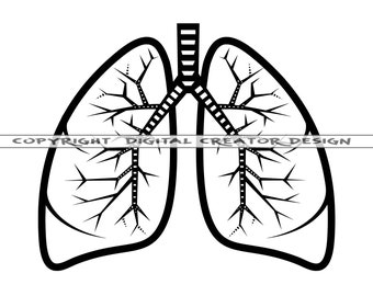 Digital Zentangle Lungs Anatomy Lungs Digital design printable file ...