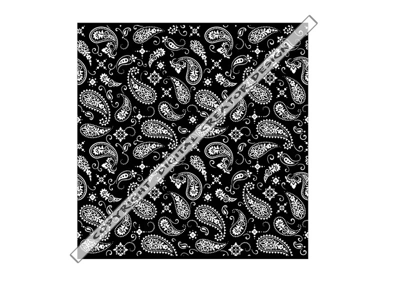 Download Black Bandana Pattern Svg Png Transparent Background Paisley Pattern Svg Cut Files Seamless Bandana Pattern Eps Dxf Files For Cricut Drawing Illustration Art Collectibles Jesuskidsng Org
