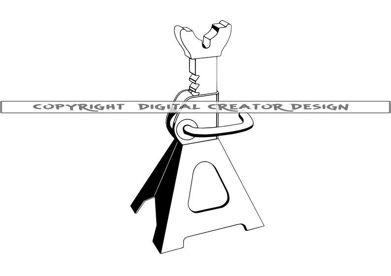 Jack Stand Outline SVG Jack Stand SVG Mechanic SVG Jack Etsy