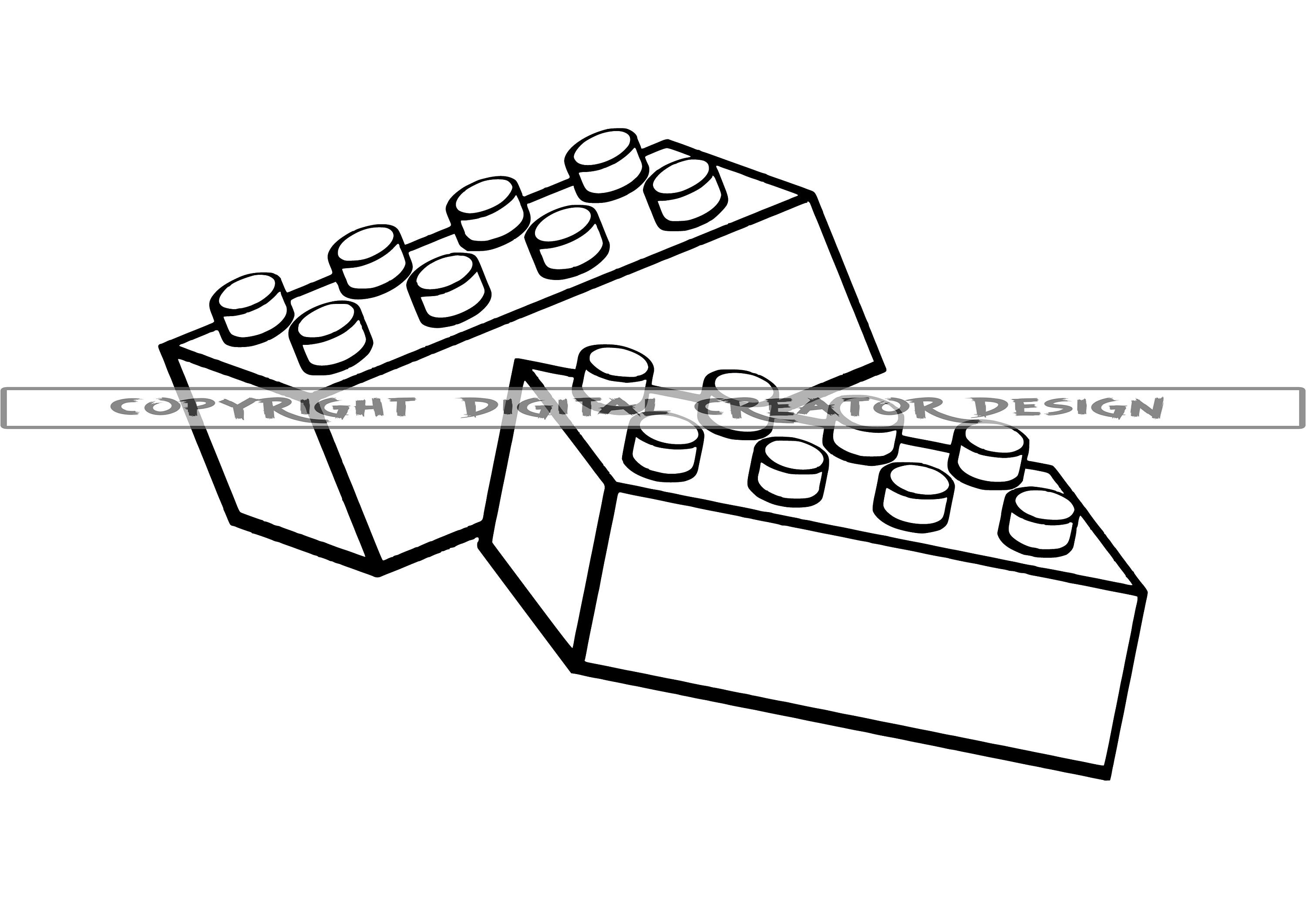 Building Blocks Outline 2 SVG Building Blocks SVG Building Etsy