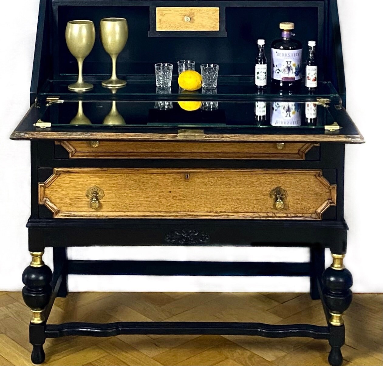AVAILABLE Solid Oak Bureau/ Drinks/ Display UK Etsy UK