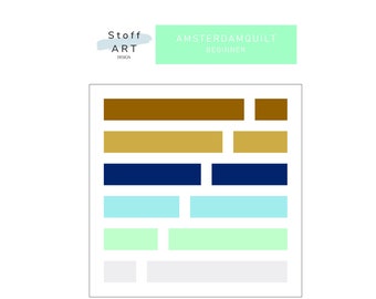 Amsterdam Quiltpatroon PDF Download - Origineel modern quiltontwerp