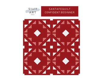 Santa Fe-dekbed; moderne quiltpatronen; PDF-patronen; Downloaden