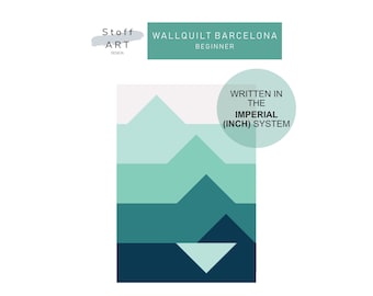 Wandquilt "Barcelona" PDF-patroon in inch; Downloaden
