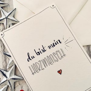 tarjeta de felicitación manuscrita, tarjeta plegable para tu persona favorita