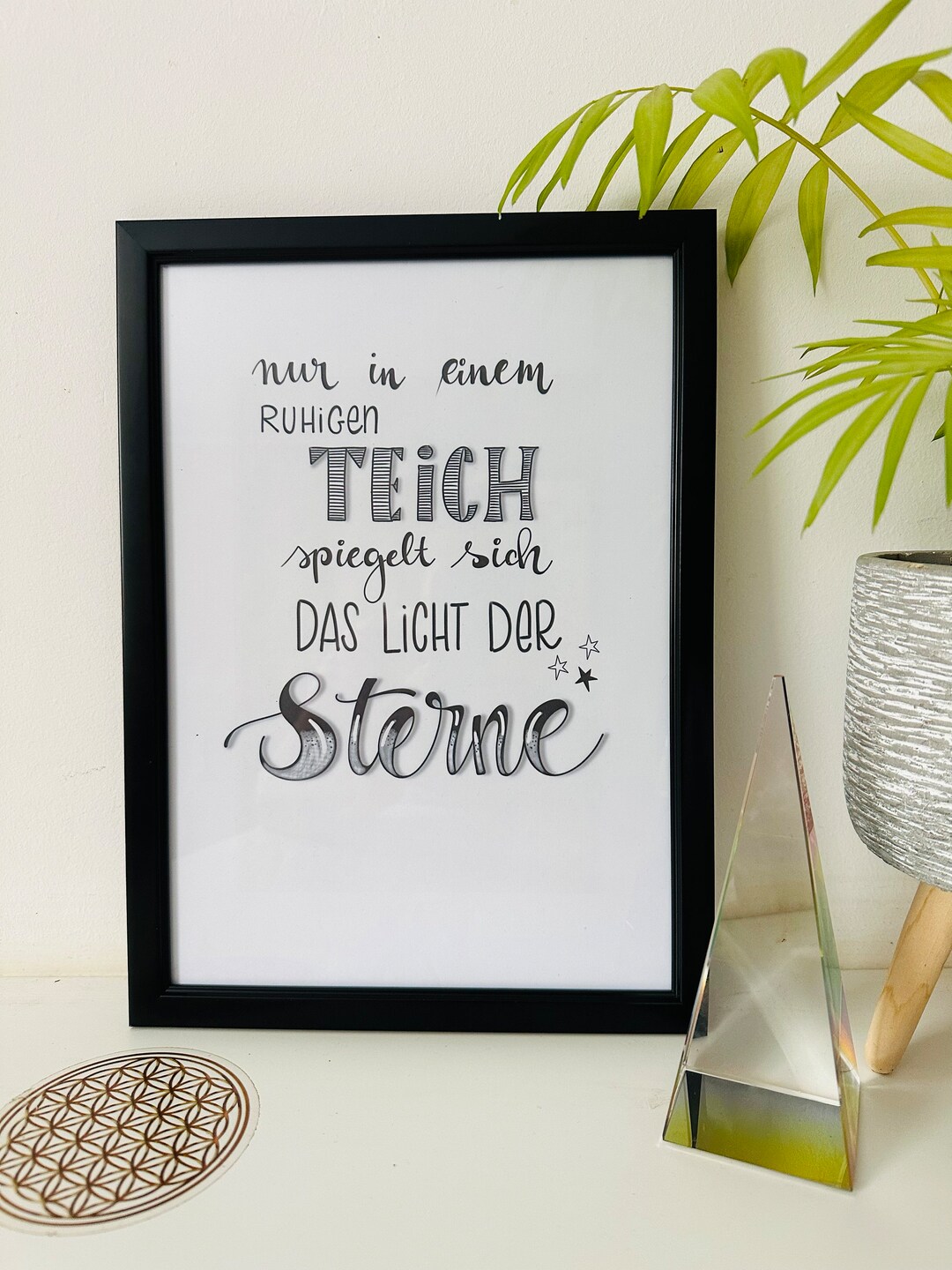 Digitaler Download, Print, Spruch, Poster, Handlettering, Bild, Karte