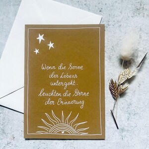 Tarjeta de luto, tarjeta de condolencia, tarjeta manuscrita, pésame, pésame, luto, despedida, funeral