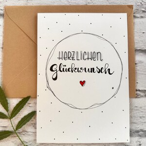 tarjeta de felicitación manuscrita, tarjeta plegable para un cumpleaños