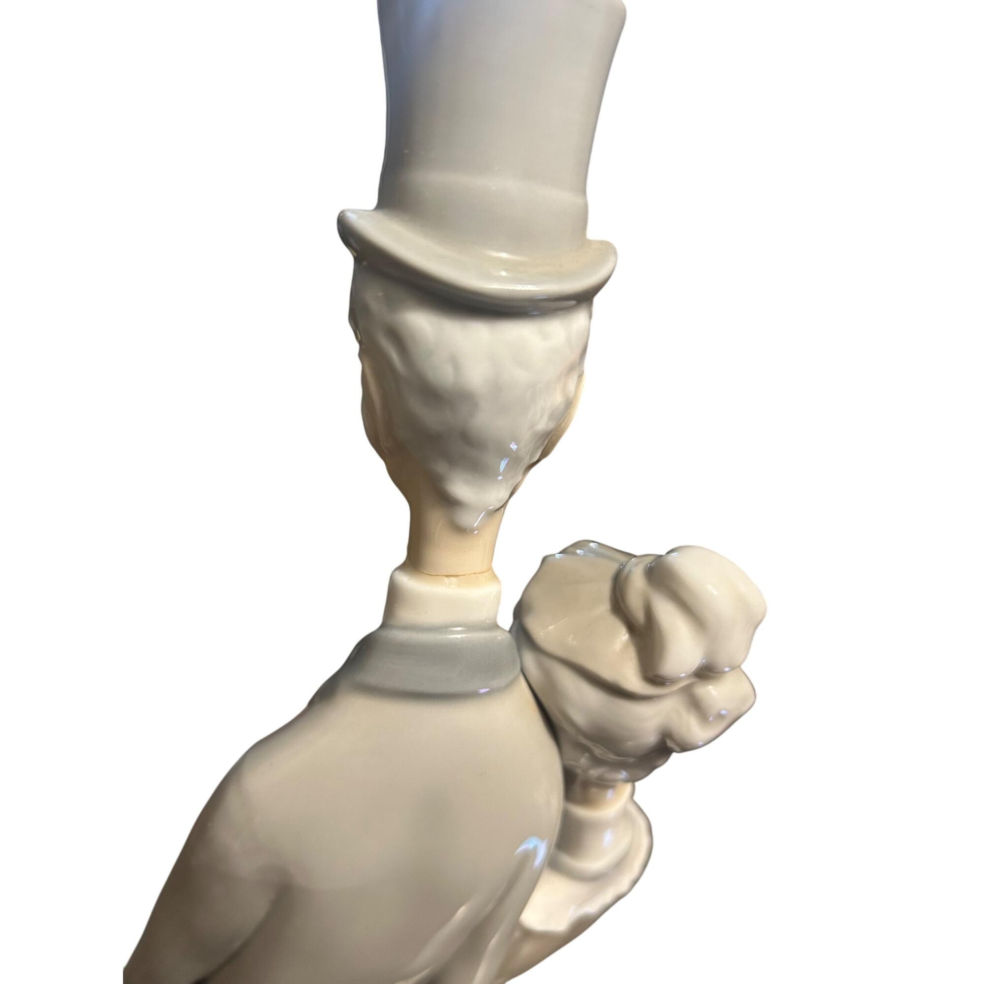 Large Lladro -edwardian Couple- Figure 130 Old Man Top Hat Lady Parasol ...