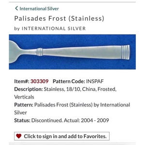 Set Of 7 International Silver Palisades Frost Stainless Steel Dinner Forks 18/10