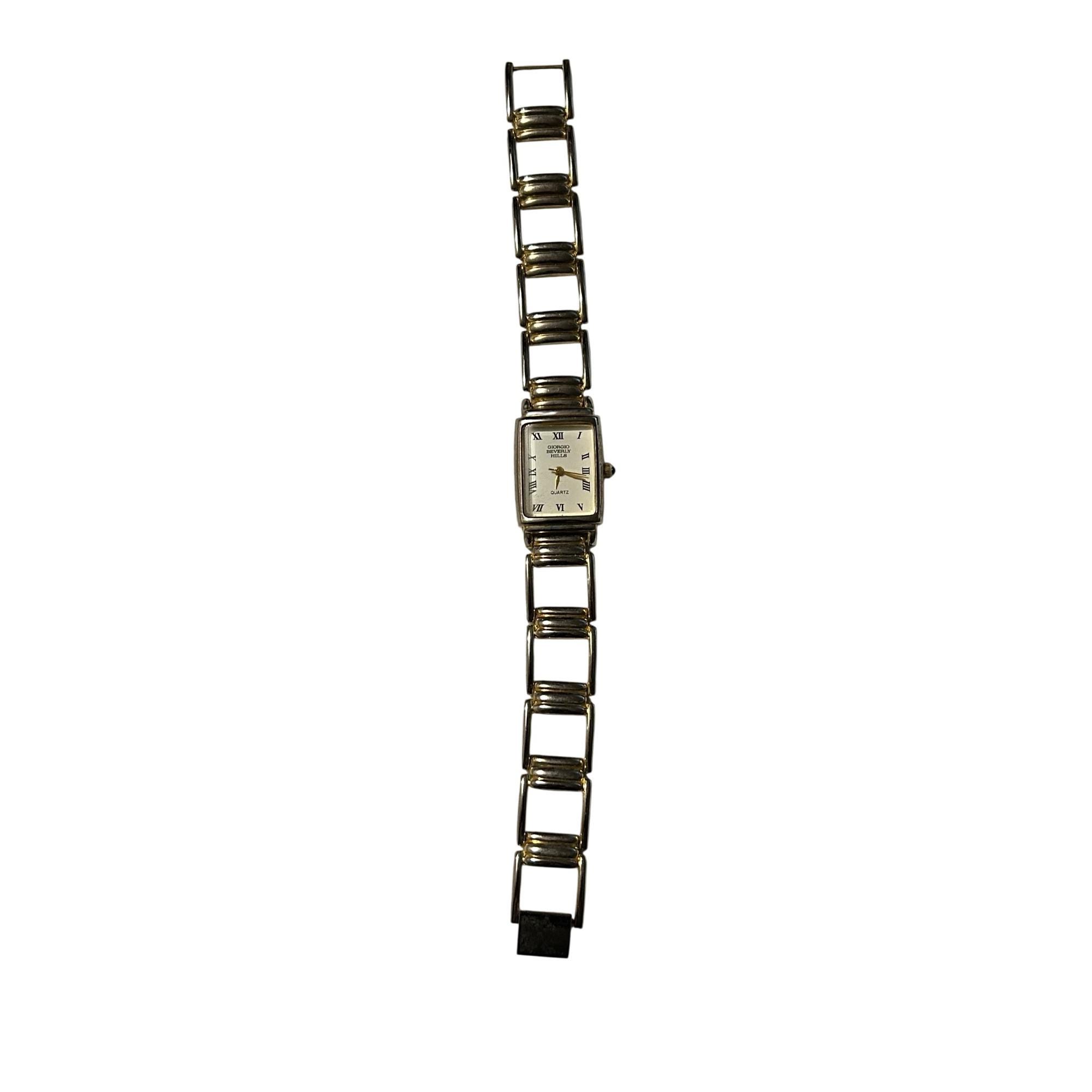 Giorgio Valentian Silver Tone Rhinestone Crossover Quartz Watch P310AB Giorgio Watch - Etsy main image 2