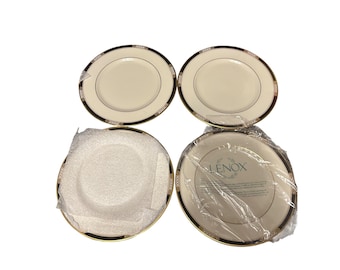 Lenox MONROE 5-piece Place Settings - Maroon, Black Band, Gold