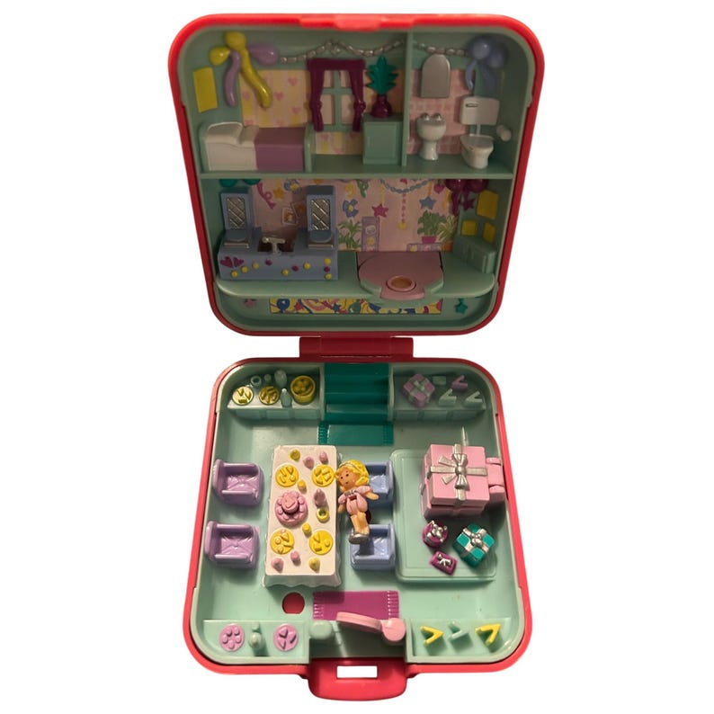 Vintage 1989 Bluebird Polly Pocket Partytime Surprise compact