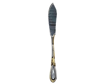 Retroneu Linda Stainless Steel & Gold Accent Master Butter Knife flatware