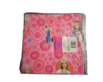 Barbie Gift Wrap 2 Sheets Pink Circles 8.4 Sq Ft Each Hallmark Expressions New Sealed For Birthdays & Special Occasions