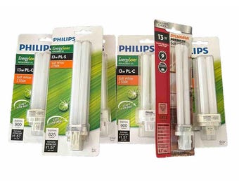 Nueva bombilla Philips CFL 13w PL-C, GX23-2, base de 2 pines, lote de 4, blanco frío, 2 adicionales