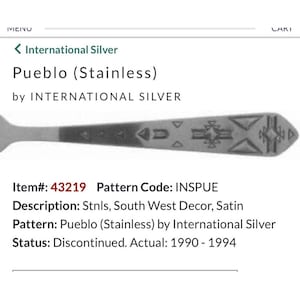 International Silver Pueblo Rostfritt Stål 2 Salladsgafflar Set 1990-1994 Utgången