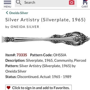 Set Of 5 Oneida Silver Silverplate 1965 Silver Artistry Pattern Dinner Knives Vintage Collectible Flatware