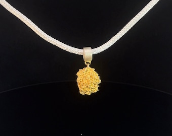 golden sterling silver pendant, handcrafted high quality pendants with cute little accentuation