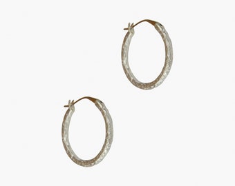 silver hoop earrings