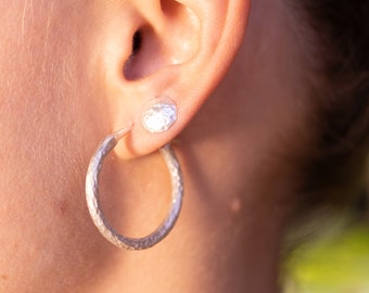 Silver hoop earrings