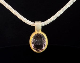 Ametrine Pendant, handmade high-quality artisan pendant, mixed metals jewelry, birthday gift for her, Ametrine necklace pendant