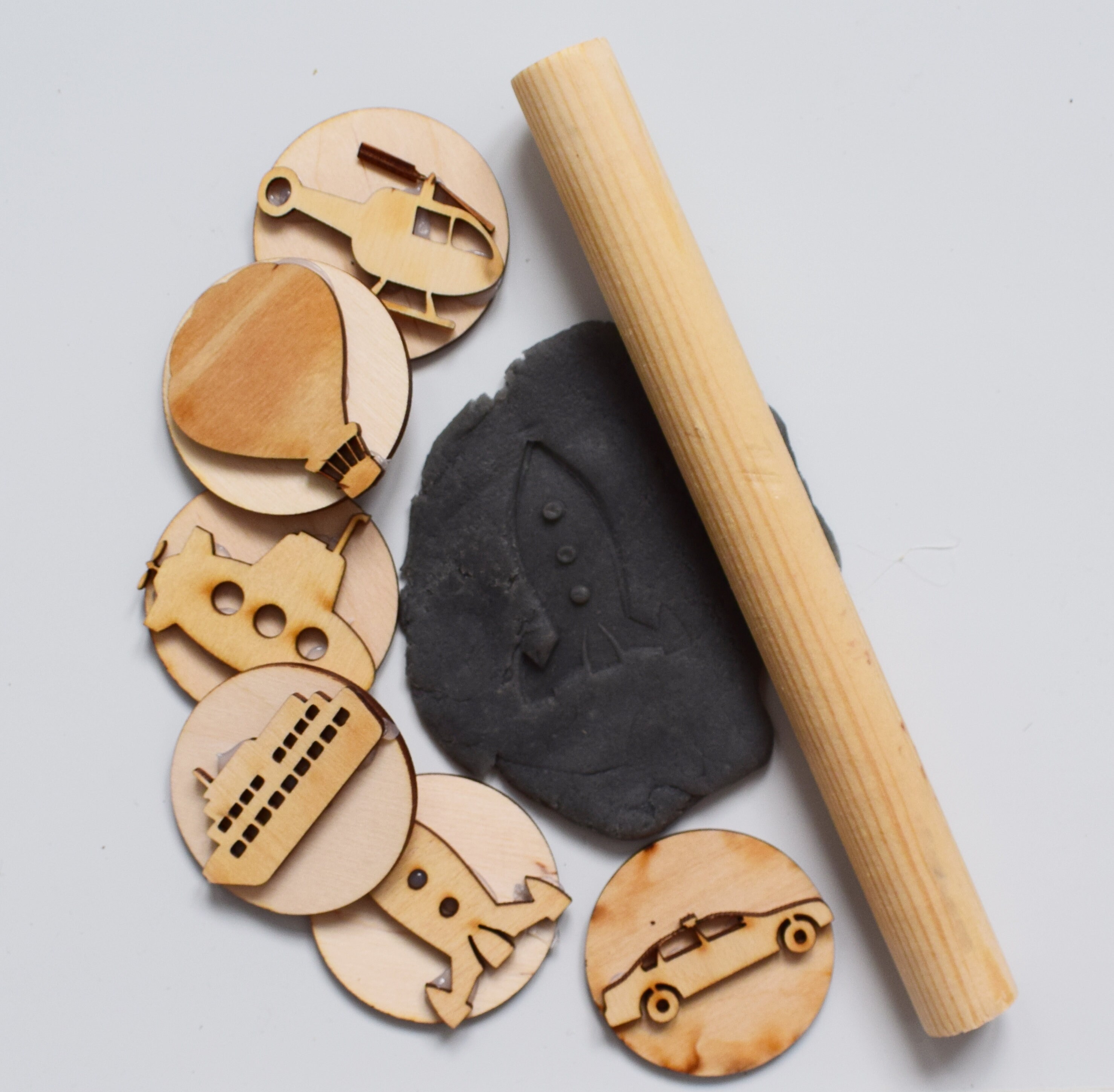 Wood stampers playdough stamps wood stamps montessori dough Etsy