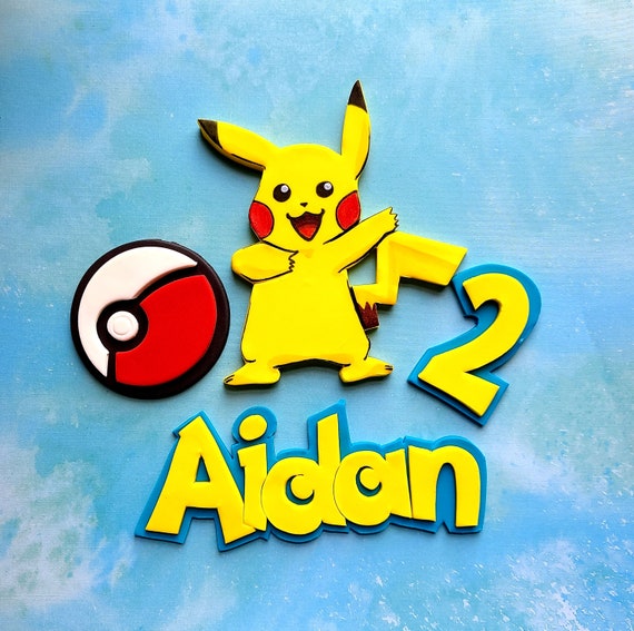 Kids anime inspired flat fondant cake toppers