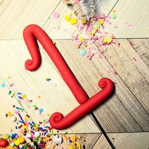 Rolled fondant number cake topper