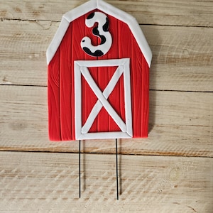 Barnyard fondant birthday cake toppers