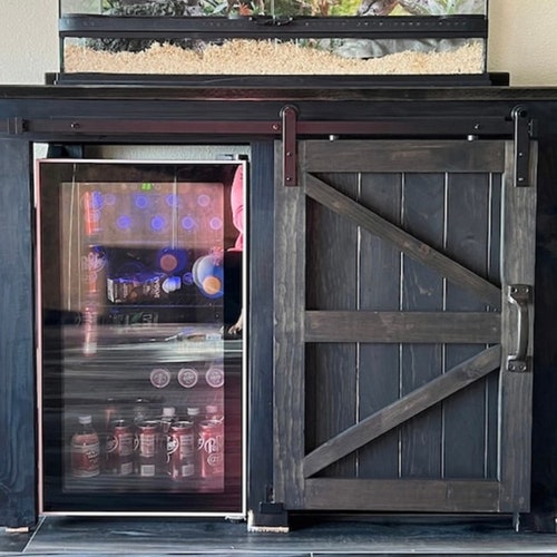 Coffee/wine Bar With Barn Door Etsy