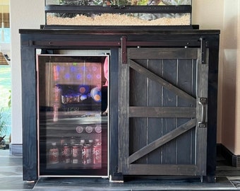 Coffee/Wine Bar with Barn Door PICKUP ONLY