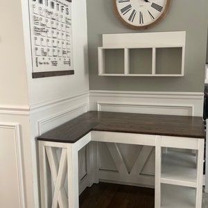 Farmhouse style 2024 desk with drawers