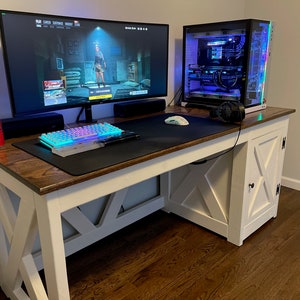 Farmhouse gaming desk deals