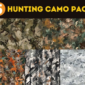 Hunting Camouflage Pattern Pack - 5 Different Patterns No. 5