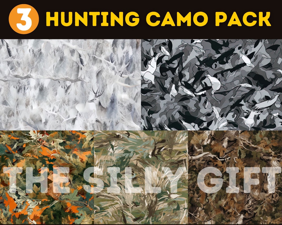 Hunting Camouflage Pattern Pack - 5 Different Patterns No. 3 - Etsy